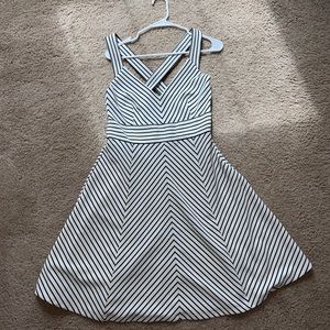 Adrianna papell black and ivory dress.